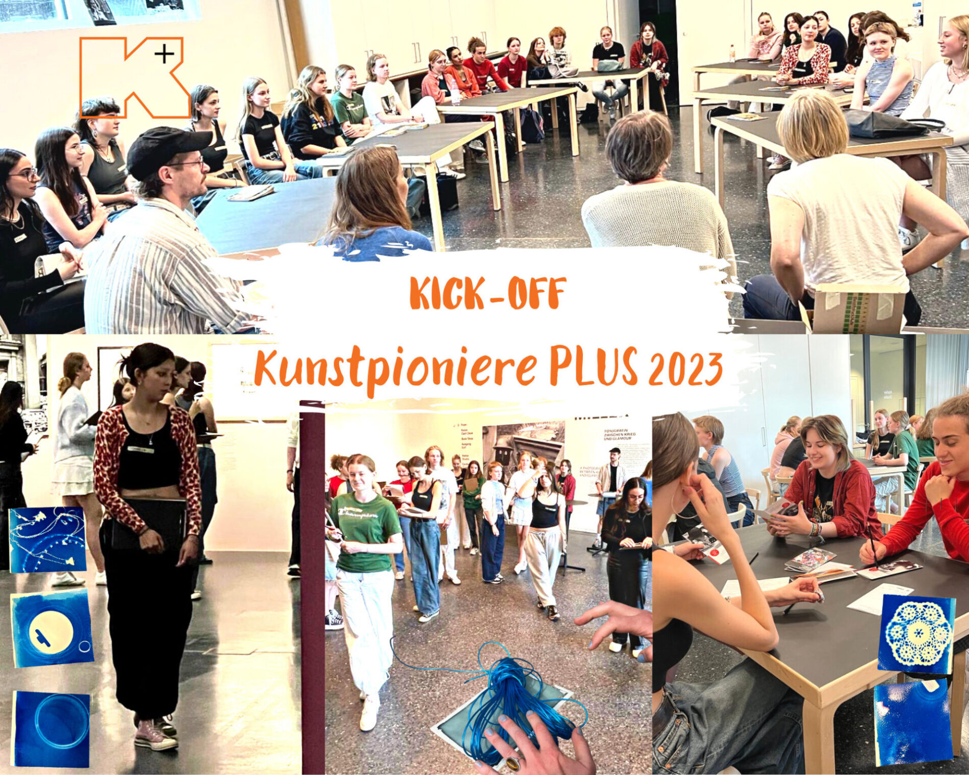 Impressionen aus dem Begabtenworkshop Kunstpioniere PLUS: Tag 1, Kick-off