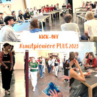 Impressionen aus dem Begabtenworkshop Kunstpioniere PLUS: Tag 1, Kick-off