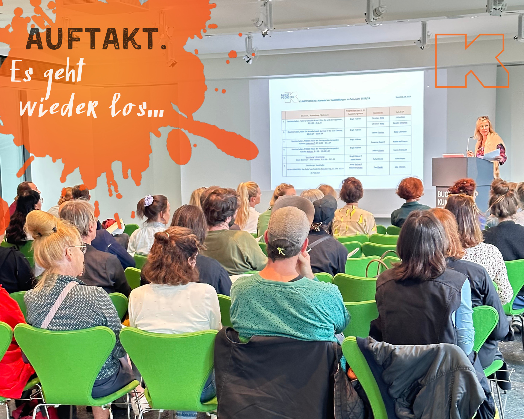 Es geht wieder los: Die Auftaktveranstaltung des Kunstpioniere Programms im Schuljahr 2023/24 im Auditorium des Bucerius Kunst Forum